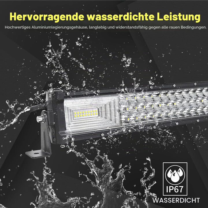Willpower 52 Zoll 132CM 675W Led Arbeitsscheinwerfer Bar + 4 Zoll 10CM Led Scheinwerfer + Kabelbaum