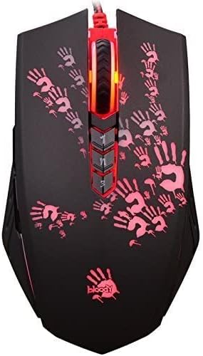 Gaming Mouse, Bloody A60 black Neon Infrared-Micro switch Adjustable 4,000CPI with Advanced weapon t