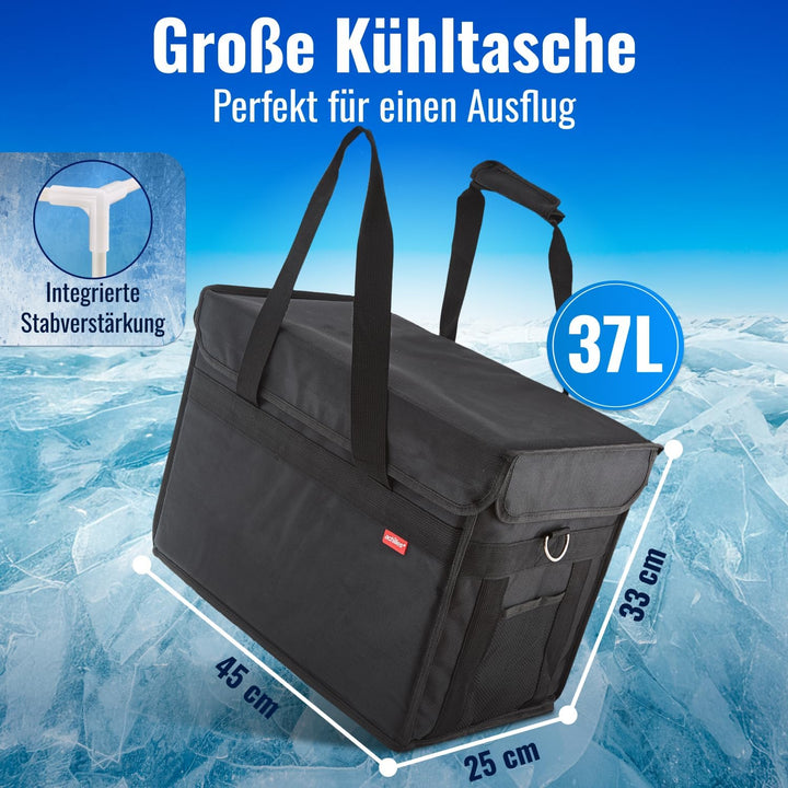 achilles Kühltasche Faltbar – Lunchtasche Herren und Damen – Lange Kühlzeit – Faltbare Kühlbox für U