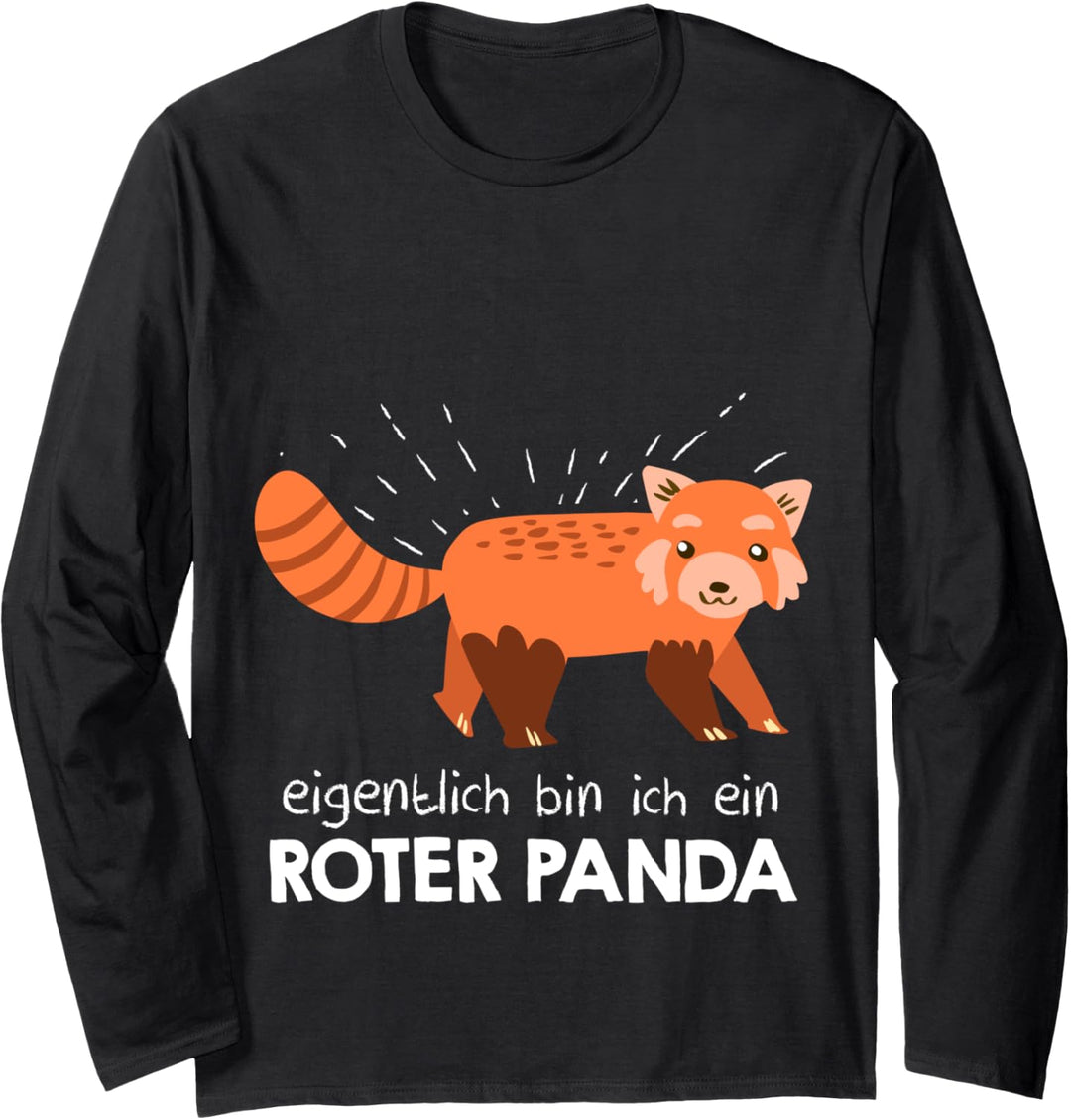 Mein Menschen Kostüm Bin ich ein Roter Panda, Halloween Langarmshirt