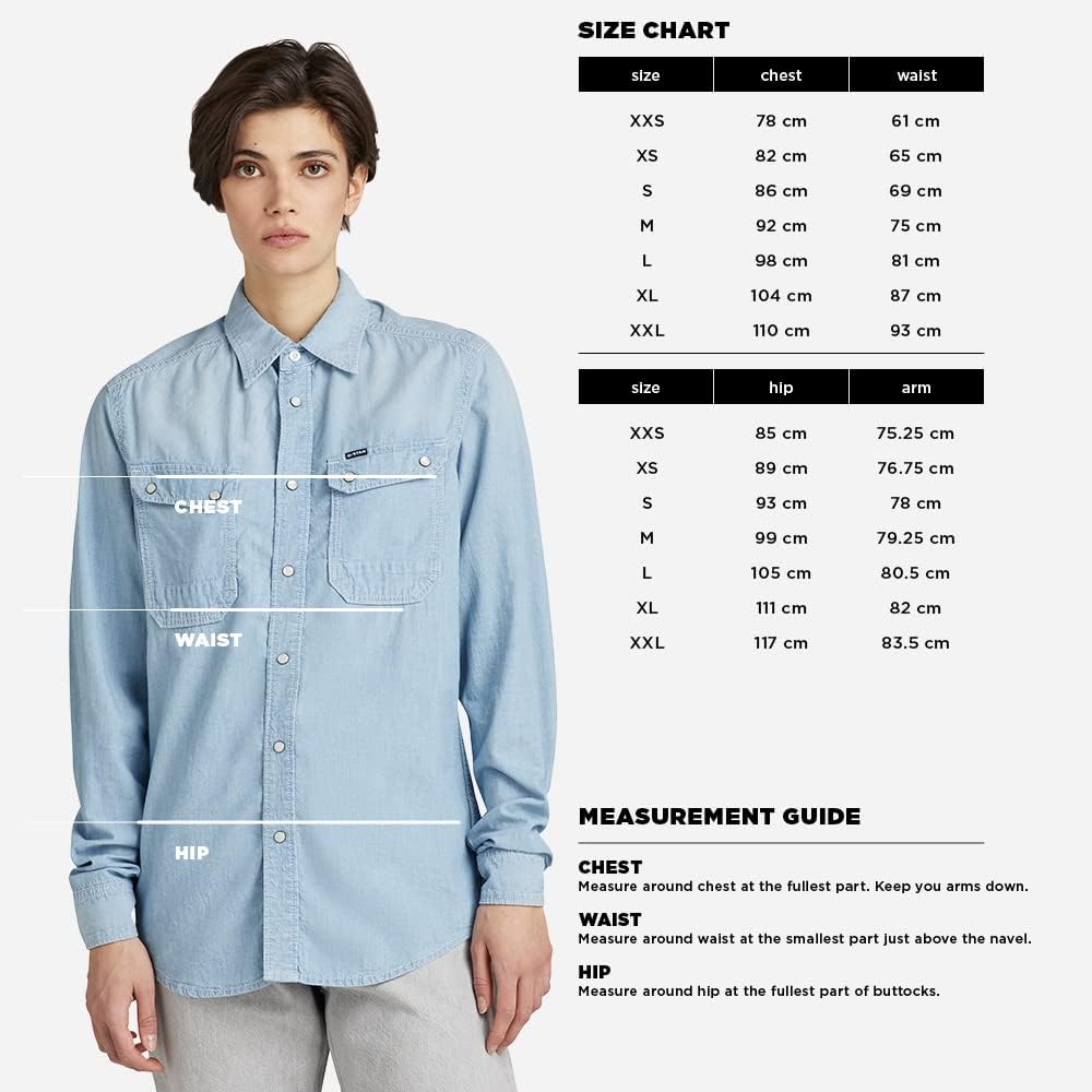 G Star RAW Damen Officer Boyfriend Hemd Shirts Weiss (White D21887-4481-110) L, Weiss (White D21887-