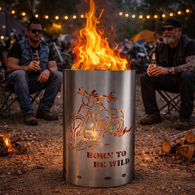 Feuertonne/Feuerkorb mit Motiv Born to be wild