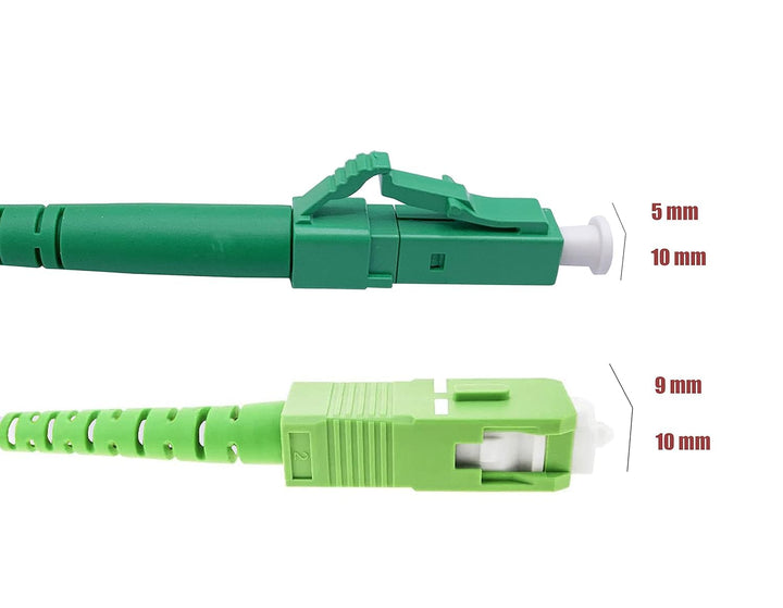Elfcam® - 50m Glasfaserkabel SC/APC auf LC/APC Simplex Singlemode 9/125 µm LSZH, LWL Patchkabel für