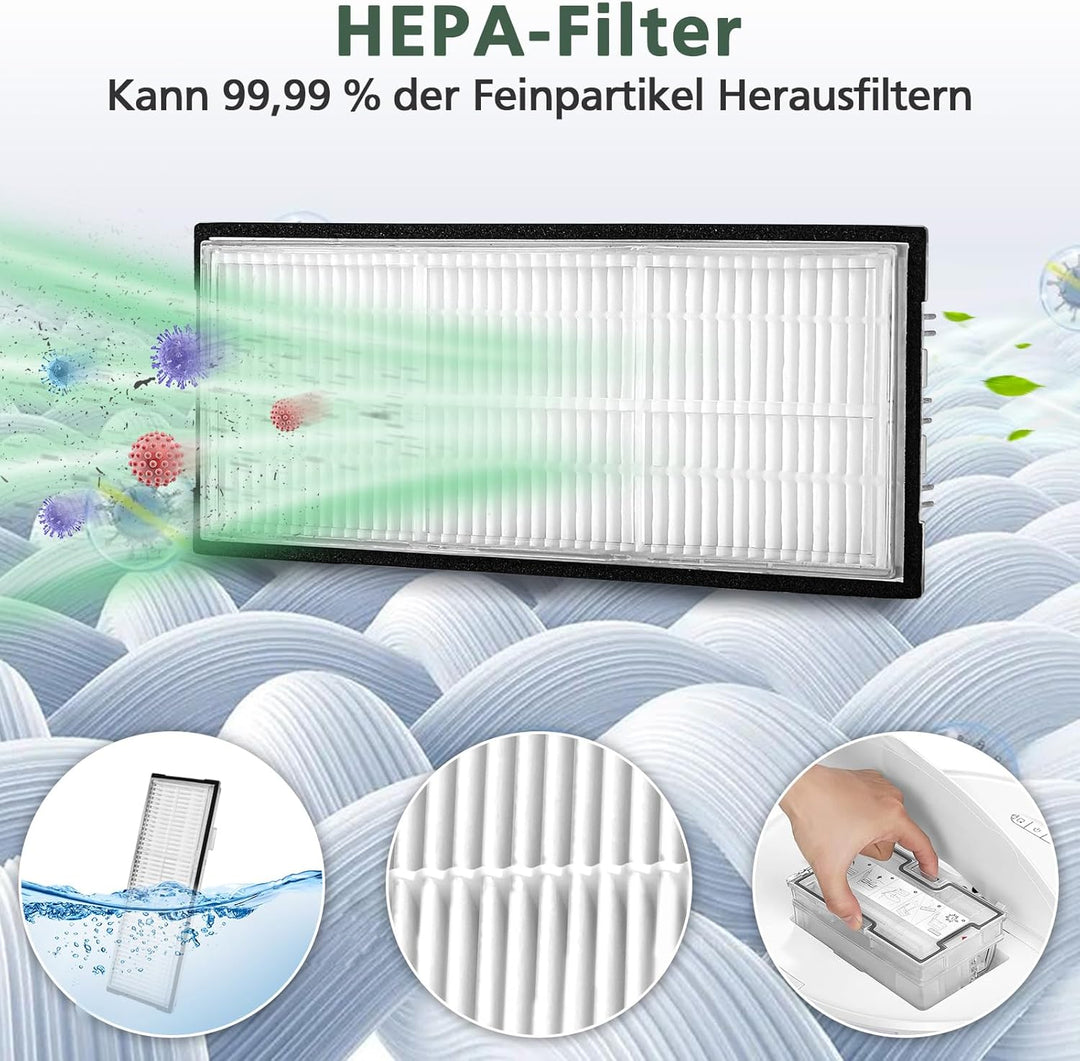 15 Stück Zubehör für Roborock S8 / S8+ Saugroboter mit 2 Hauptbürste (DuoRoller Bürste), 4 Wischtüch