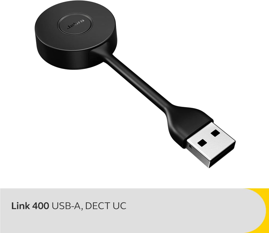 Jabra Link 400 USB-A DECT Adapter - Tragbarer und langlebiger Dongle mit bis zu 150 m geschützter Fu