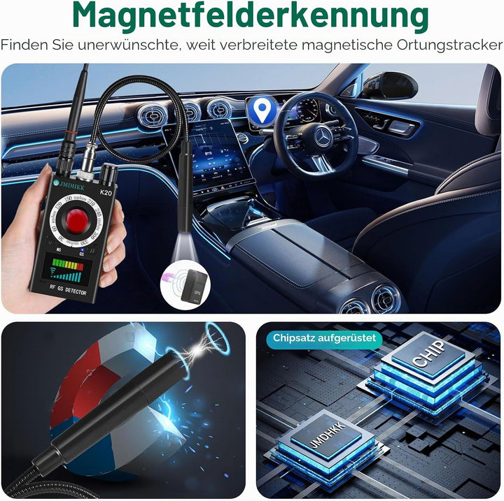 JMDHKK Multifunktionaler Datenschutzschutz: Versteckter Kamera-Detektor, Magnetfinder, Wanzen-Detekt