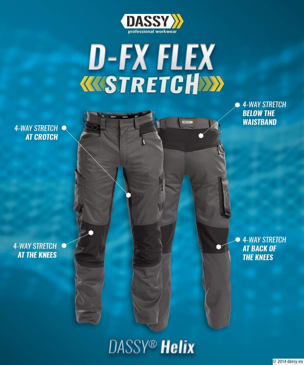 DASSY® Helix Bundhose mit Stretch DASSY D-FLEX PESCO 41 ROT/SCHWARZ, Rot/Schwarz