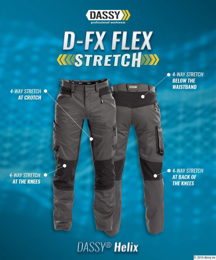 DASSY® Helix Bundhose mit Stretch DASSY D-FLEX PESCO 41 ROT/SCHWARZ, Rot/Schwarz