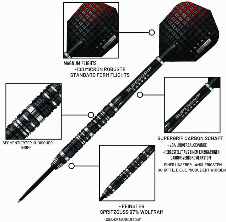Harrows Unisex Jugend X Rutschteller 22 g Schwarz / Silber, 22 g Schwarz / Silber