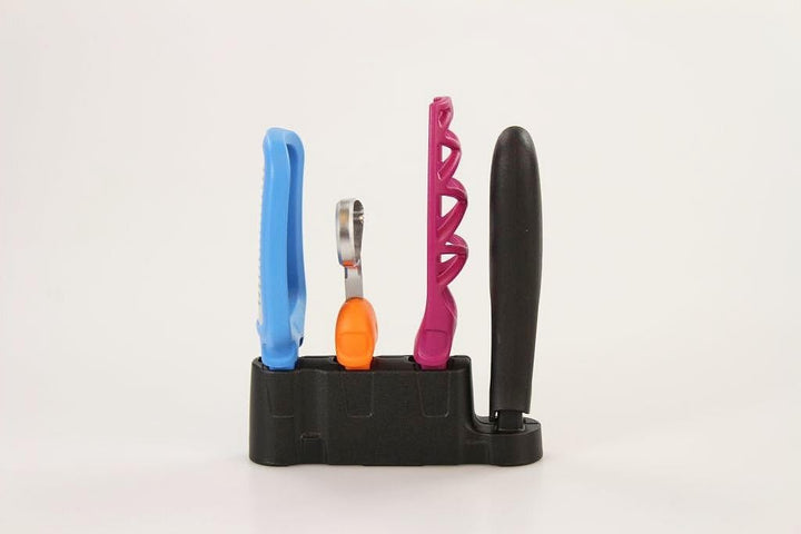Tupperware Klick-Trio Griff + 3 Aufsätze: Rührbesen, Reibe, Entkerner aus Kunststoff - Küchenzubehör