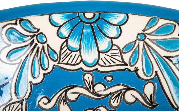 Lorena prima - Talavera mexikanisches Waschbecken mit Refief - Cerames | Aufsatzwaschbecken 42,5 x 1
