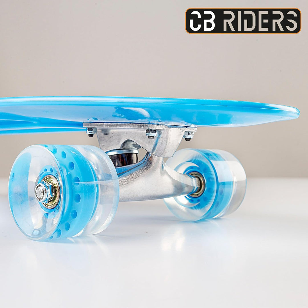 COLORBABY CB Riders, Skateboard, Blau, 71 x 20 cm, Achse aus Aluminium, für Kinder, Board mit 4 PU-R