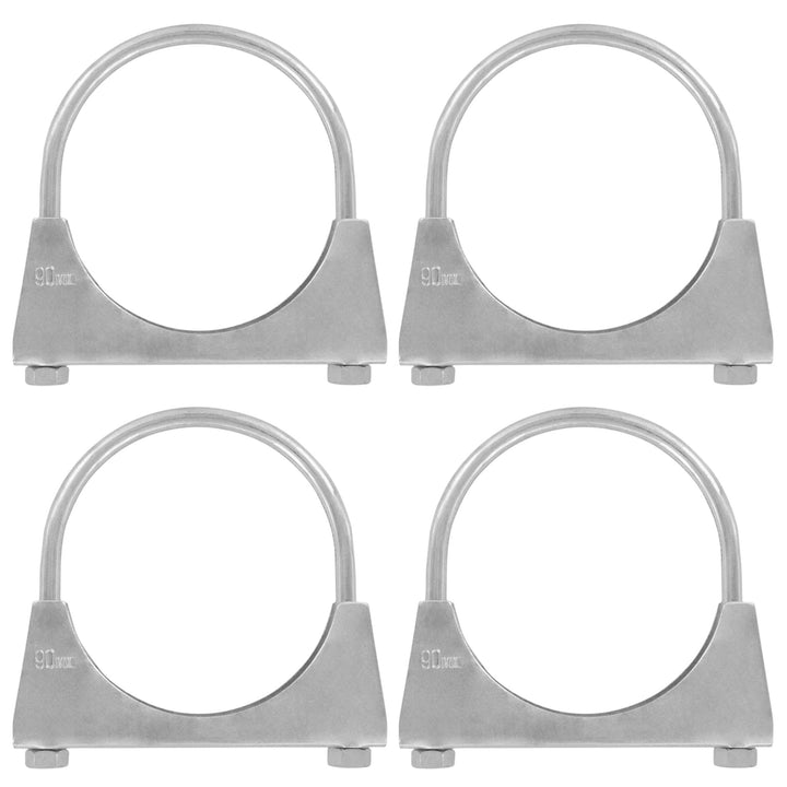 4er Set U Bügel Rohrschellen M8 x 90 mm extrem belastbare Montageschellen aus verzinktem Stahl (4 St