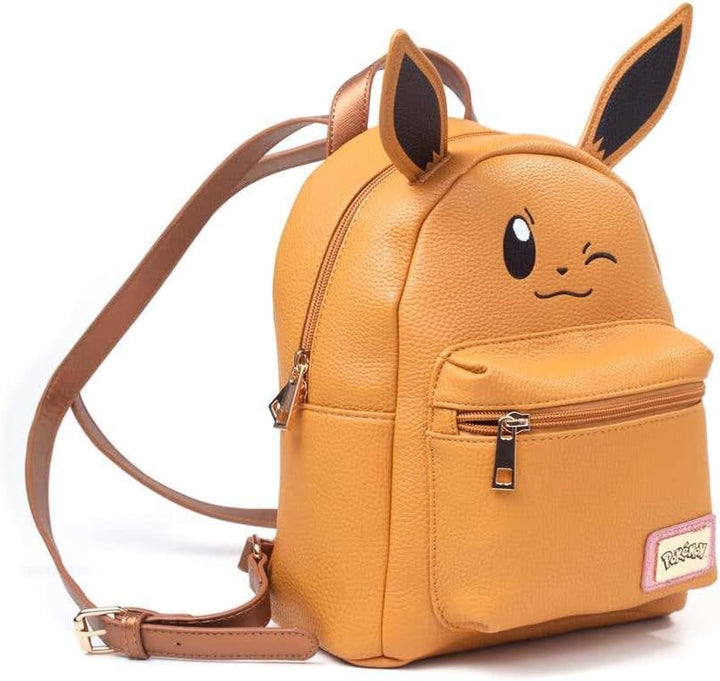 DIFUZED Sac à DOS Pokemon Evoli Premium Kinder-Rucksack, 41 cm, Braun (Marron)