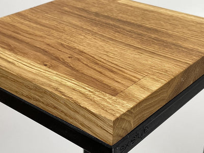 FLEXISTYLE Konsolentisch schwarz Metall Holz Eiche Industrial LOFT Design (20x80x20 EIN Regal), 20x8