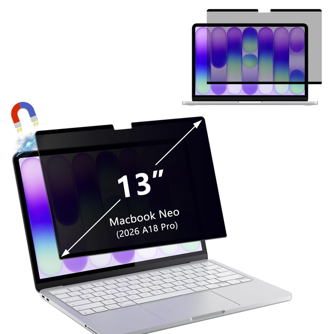 Magnetischer Blickschutzfolie für Macbook Neo 13 Zoll (2026 A18 Pro), Mac Laptop Privacy Screen Sich