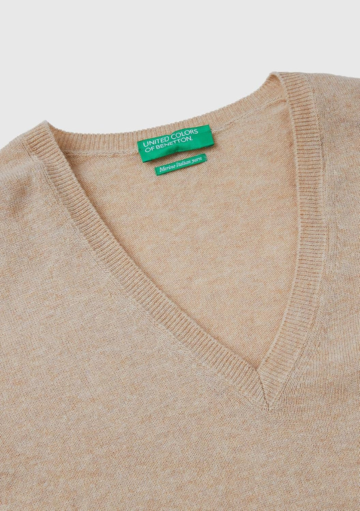 United Colors of Benetton Damen Pullover L Beige 562, L Beige 562