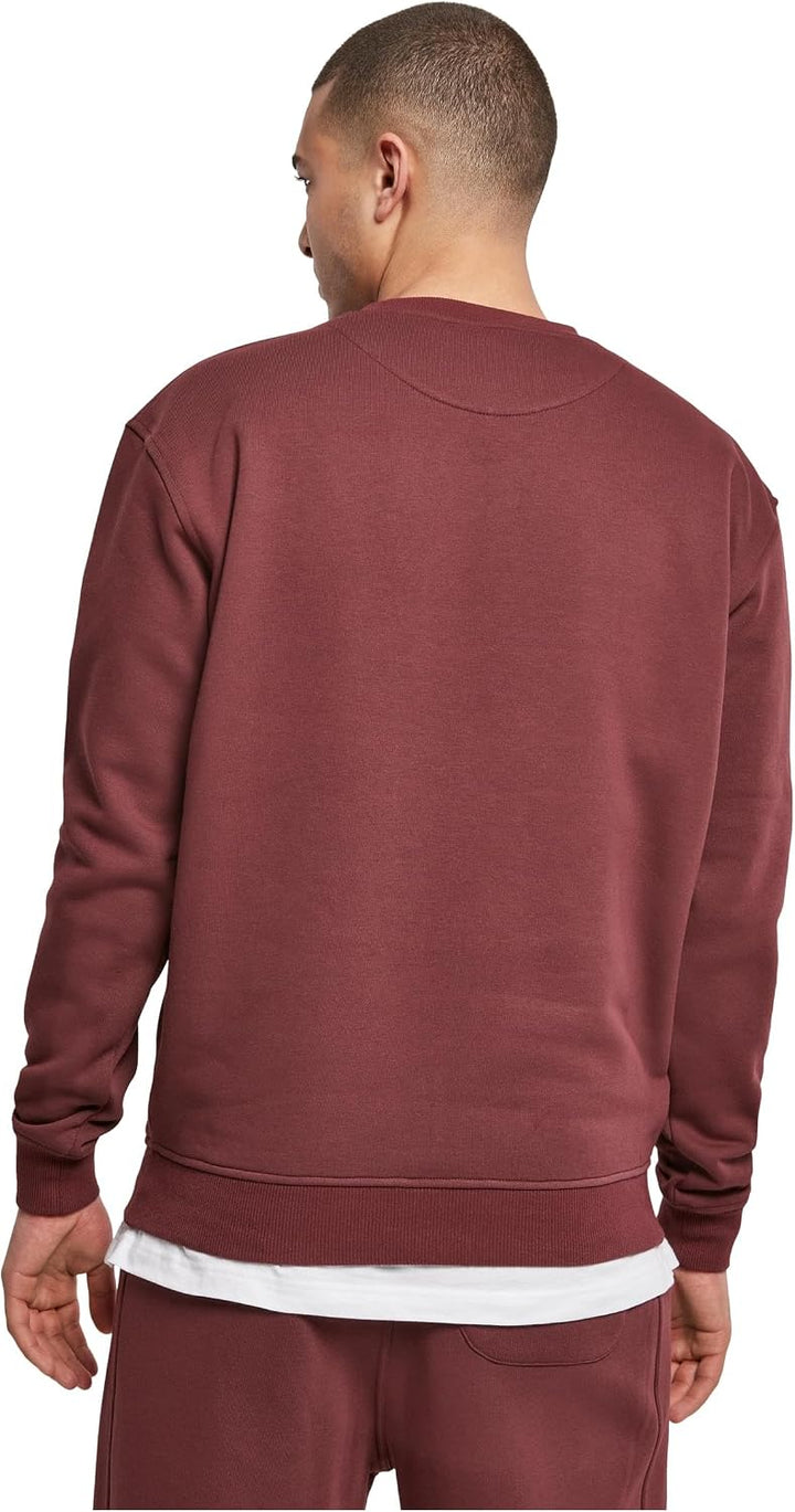 Urban Classics Herren Sweatshirt Crewneck Fleece-Sweatshirt, lässiges Sweatshirt für Männer, Loose F