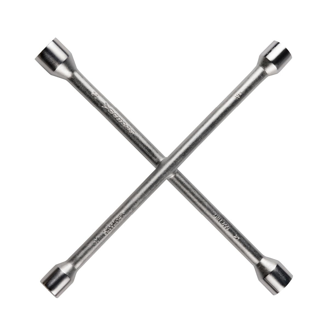 DUNLOP Wagenkreuz – Kreuzschlüssel Auto passend für die Abmessungen 17–19–21–23 mm – Radkreuzschlüss