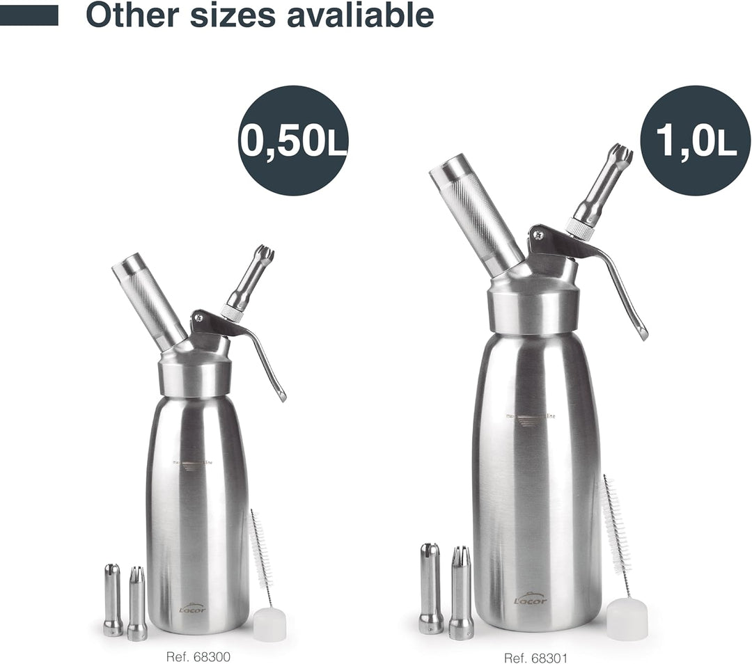 Lacor - 68300 - Siphon, Epikureischer Siphon, Robust & Langlebig, Edelstahl 18/10, Heiss- und Kaltsc