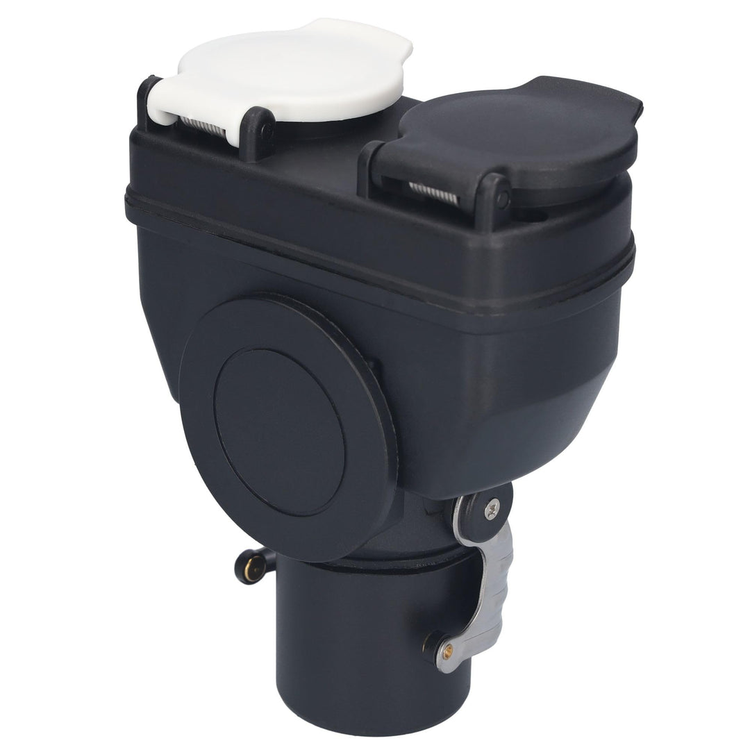 SAMETRUCK 24V LKW Kurzadapter 15pol auf 2X 7pol Stecker Steckdose Adapter Anhänger Trailer Auflieger