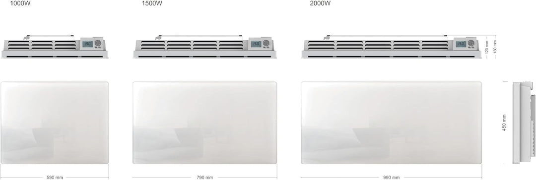 Elektrischer Heizkörper aus Glas 2000W GLASS