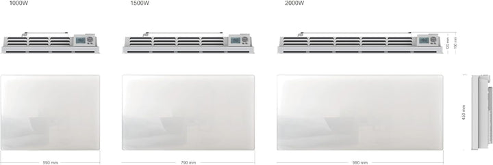 Elektrischer Heizkörper aus Glas 2000W GLASS