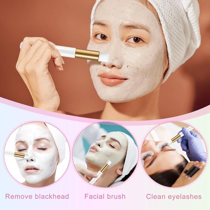 50PCS Lash Shampoo Flaschen Bürsten Set, leere Pumpflasche, Reinigungsbürste, Wimpernverlängerungsro