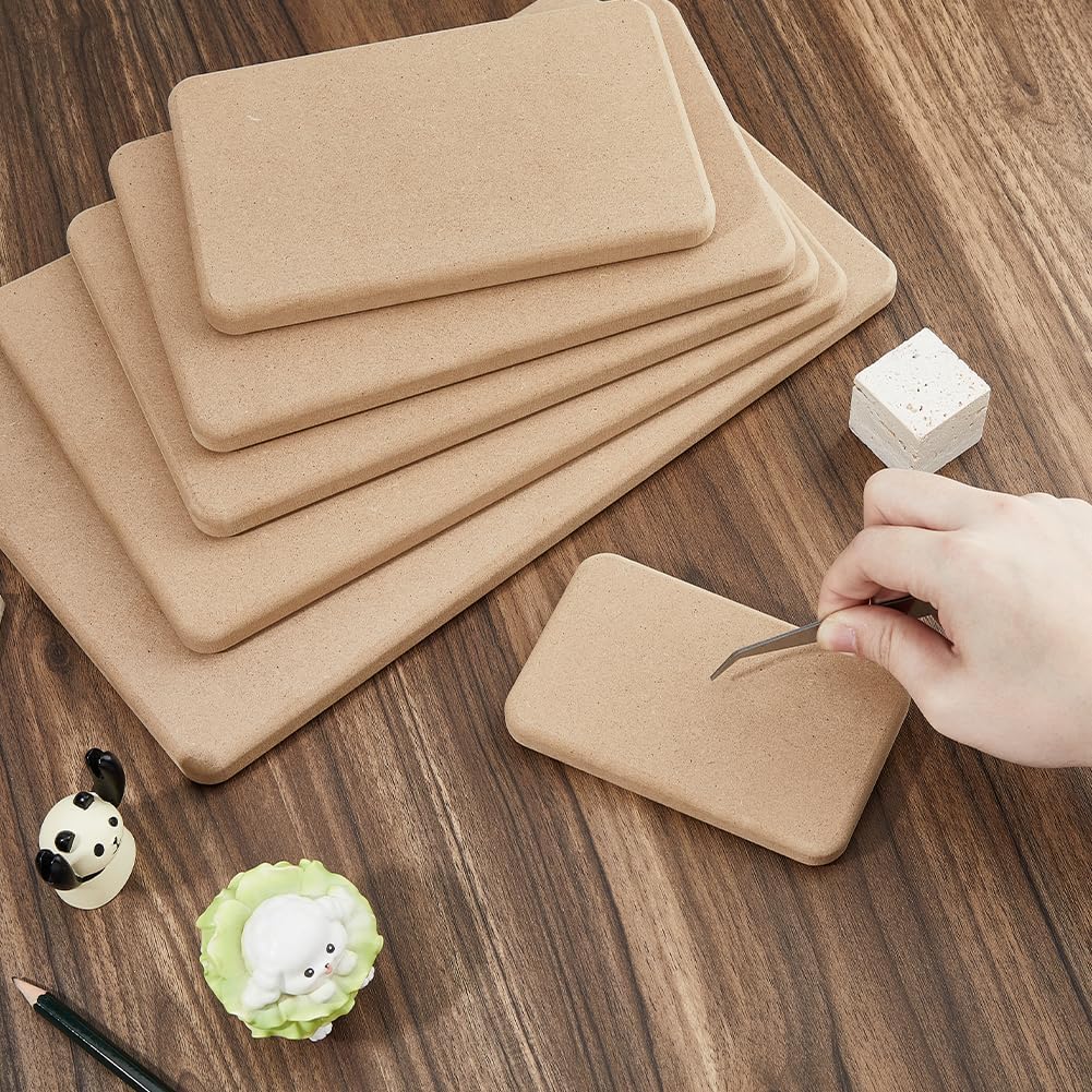 SUPERFINDINGS 6 Stück 6 Grösse Töpferformen Tiefe Rechteck MDF Holzplatten Schlumpfformen Für Tonpla
