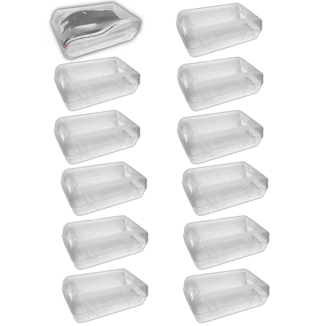 HAC24 12x Schuhbox Transparent Stapelbar 32x17x10 cm Schuhe Aufbewahrungsbox Schuhorganizer Box