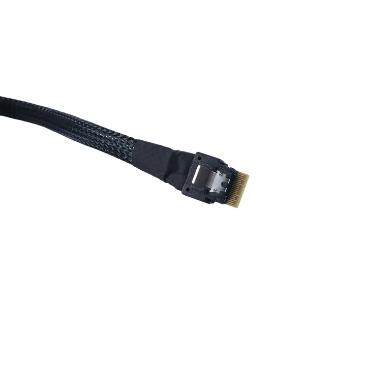 SAS SFF 8654 4i 38P zu SATA Server High Speed Datenkabel Schwarz 0,5 m Flachkopf Schnittstelle Kupfe