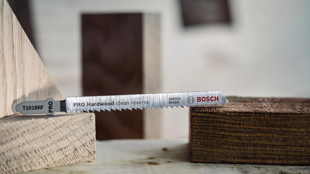 Bosch 5x Stichsägeblatt T 101 BRF Clean for Hard Wood (für hartes Holz, gerader Schnitt, Professiona