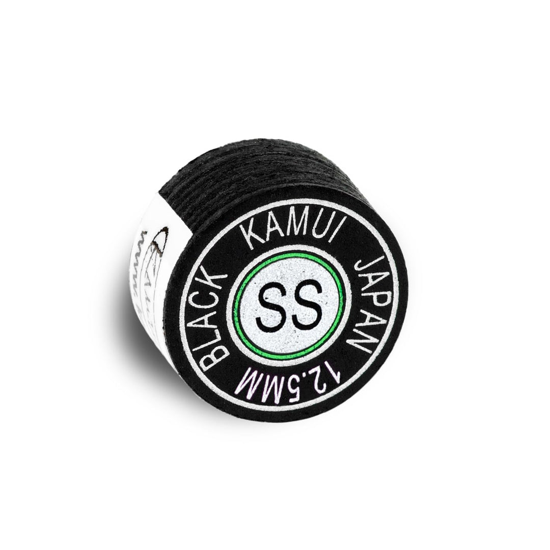 KAMUI Billardqueue-Spitze, laminiert, Schwarz, 1 Stück Super weich 12.5 mm, Super weich 12.5 mm