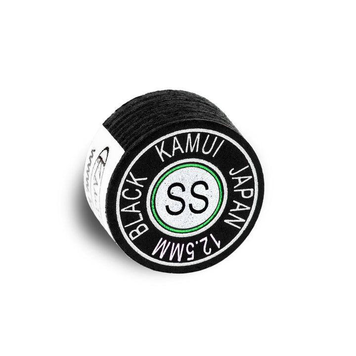 KAMUI Billardqueue-Spitze, laminiert, Schwarz, 1 Stück Super weich 12.5 mm, Super weich 12.5 mm