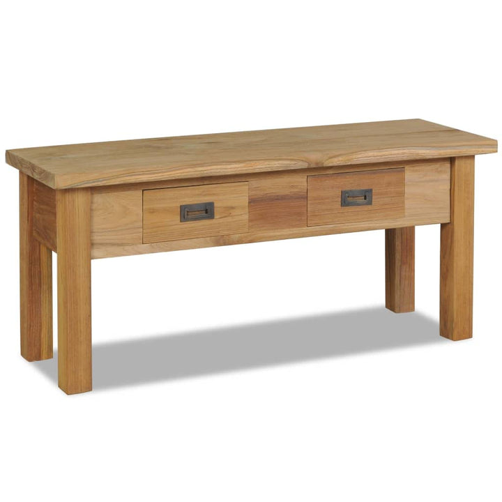 vidaXL Teak Massiv Flurbank 90x30x40 cm Sitzbank Holzbank TV Schrank Lowboard