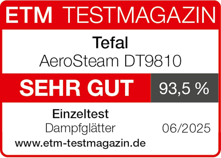Tefal Aero Steam Dampfglätter, Keramik-Bügelsohle, 20 g/Min. Dampfleistung, 100 ml abnehmbarer Wasse