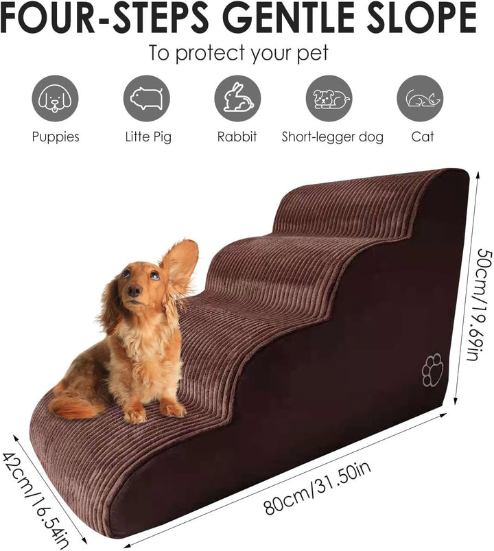 Schritte | 4 Tiers Cats High Density Foam Steps für | Sofa - Flexible Katzenrampe für den Innenberei