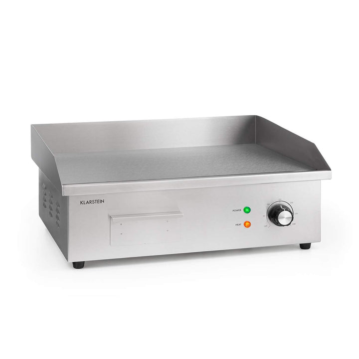 Klarstein Elektrogrill, Grillplatte, Elektrische Grillplatte, Tischgrill, Elektrogrill aus Edelstahl