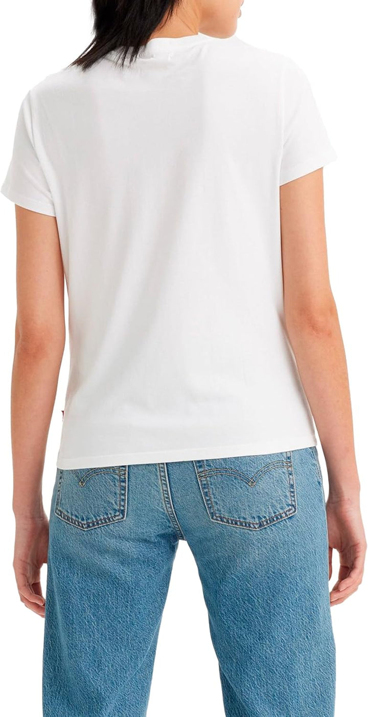 Levi's Damen The Perfect Tee T-Shirt, Large Batwing Logo XXS Batwing White, XXS Batwing White