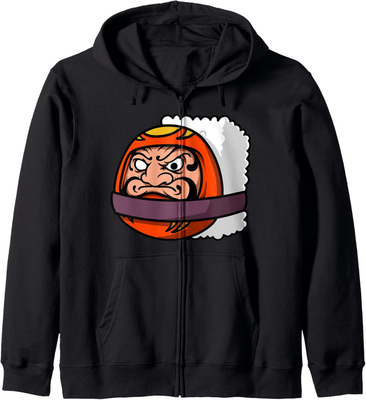 Japanisch Daruma Doll Lustig Foodie Food Sushi Lover Otaku Kapuzenjacke