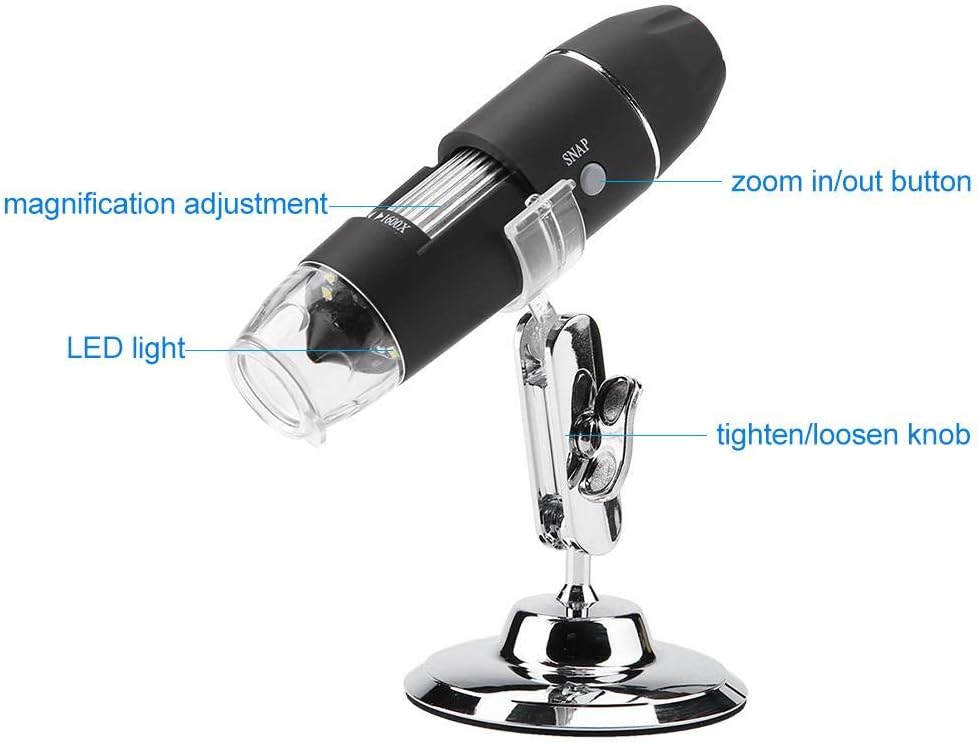 USB Digital Mikroskop, Elektronisches Hand Mikroskop Mikroskop Kamera HD 1600X-Vergrösserungs Endosk