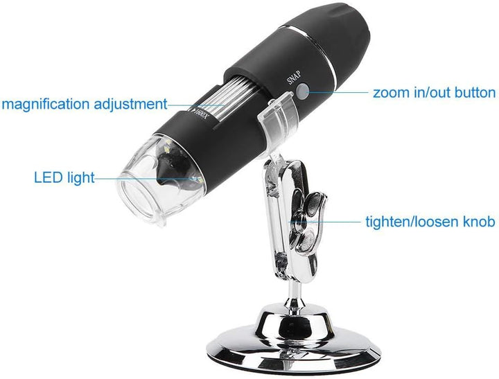 USB Digital Mikroskop, Elektronisches Hand Mikroskop Mikroskop Kamera HD 1600X-Vergrösserungs Endosk