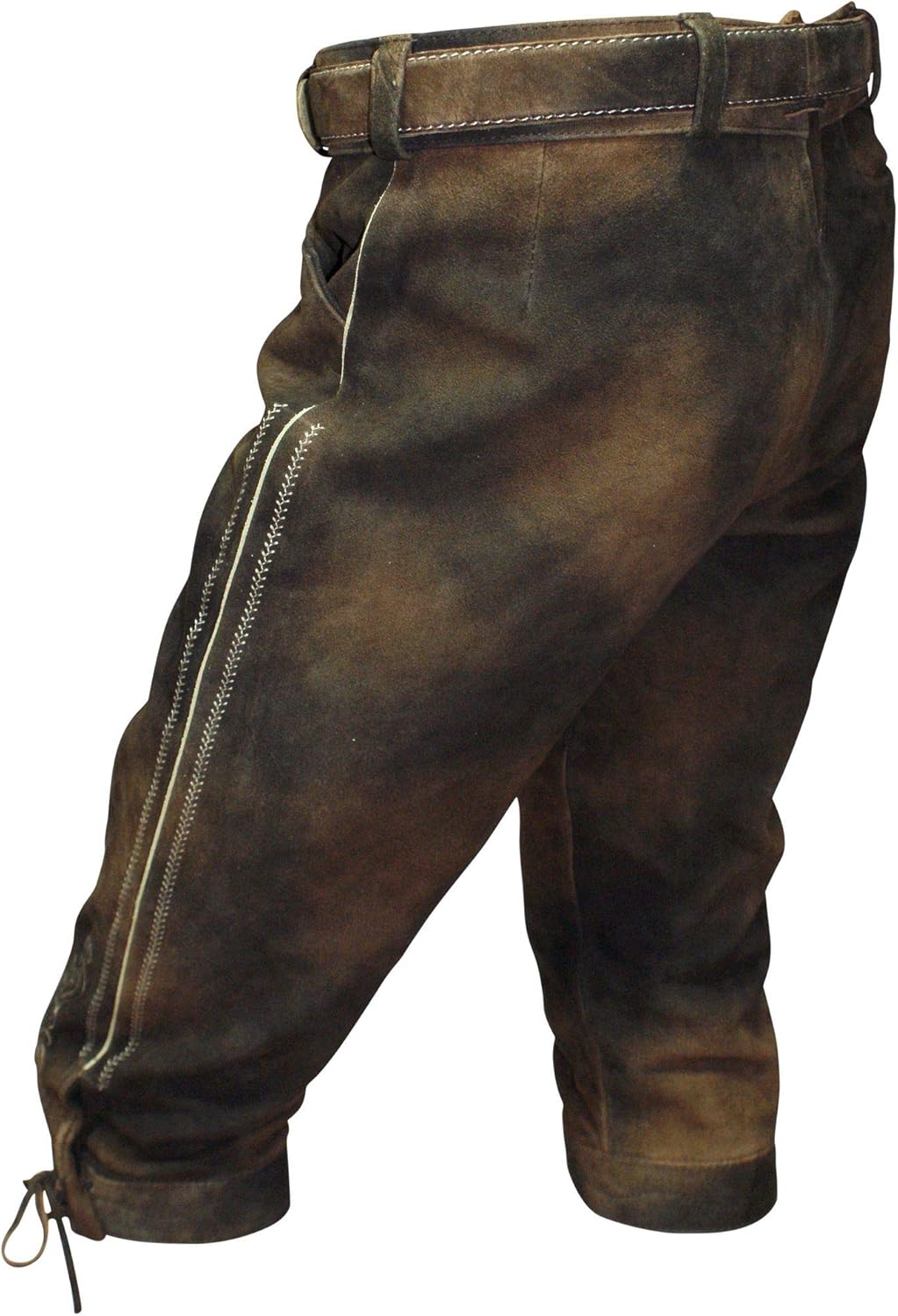 Lederhose Kniebundhose Leder braun Antik-Patina Trachtenlederhose Herren Zipp Knickerbocker Reissver