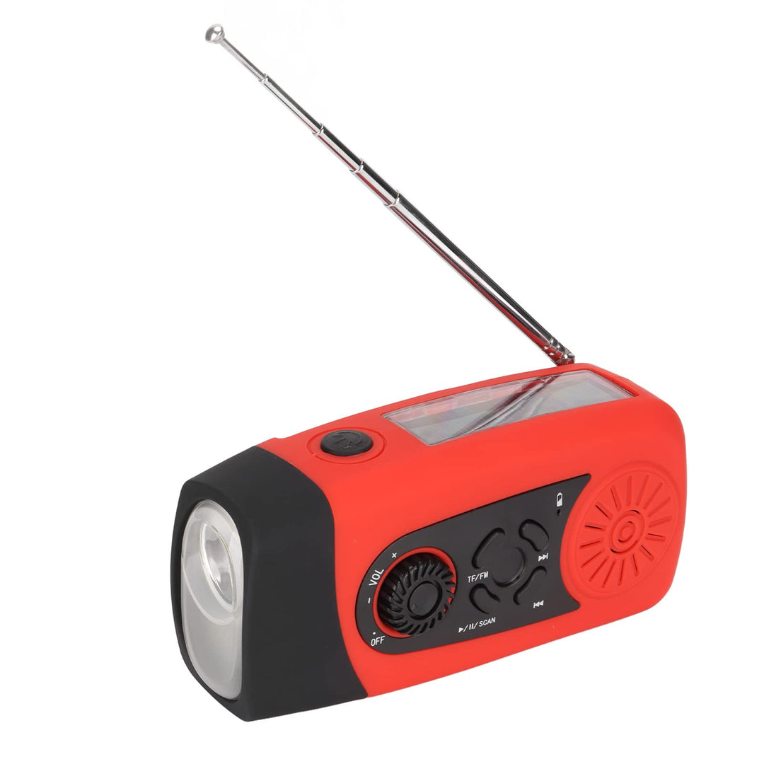 Emergency Handkurbel Radio, Tragbares Solarbetriebenes Wetterradio mit LED Taschenlampe 2000mah Powe