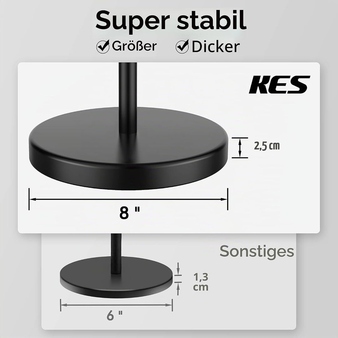 KES Toilettenpapierhalter Stehend Mit Gewichteter Basis, Klopapierhalter Freistehend, Klorollenhalte