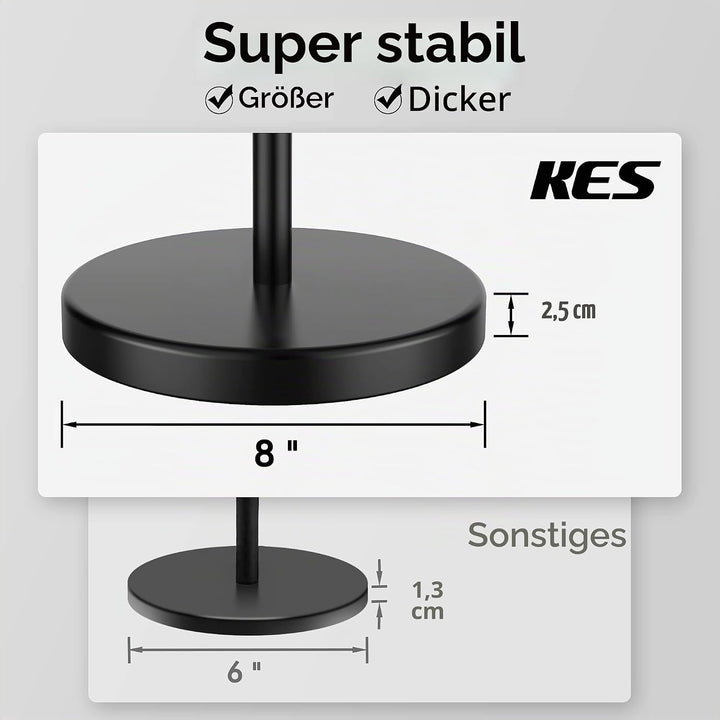 KES Toilettenpapierhalter Stehend Mit Gewichteter Basis, Klopapierhalter Freistehend, Klorollenhalte