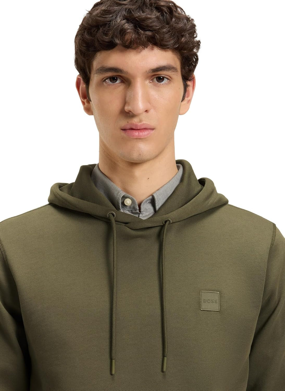 BOSS Herren Wetalk Regular-Fit Hoodie aus Baumwoll-Terry mit Logo-Aufnäher XS 342open Green, XS 342o