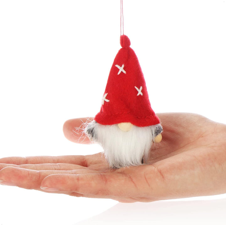 com-four® 12x Premium Weihnachtsmann-Anhänger für den Weihnachtsbaum, Christbaum-Figuren Anhänger al