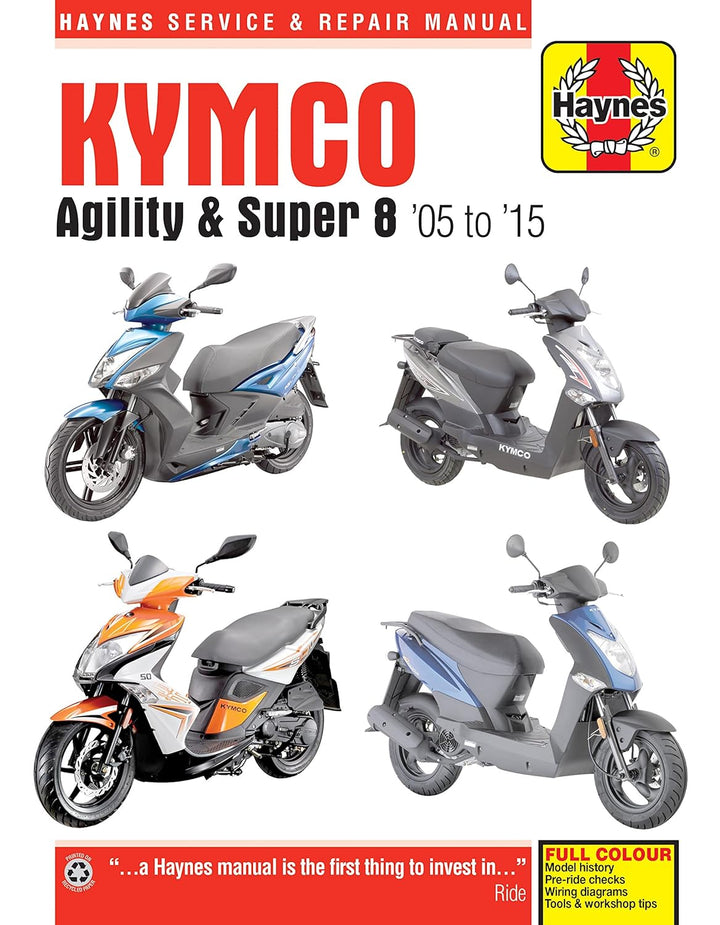 Kymco Agility & Super 8 Scooters (05 - 15): Service and Repair Manual (Haynes)