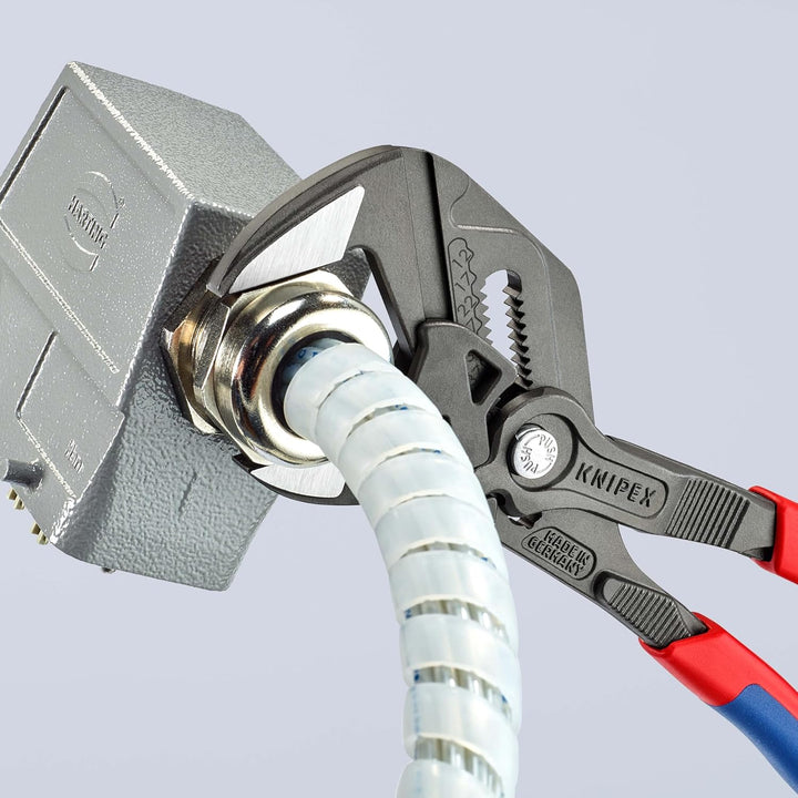 KNIPEX Zangenschlüssel, Multi-Schraubenschlüssel, Chrom-Vanadium, atramentiert, mit 2K-Griffen, 250